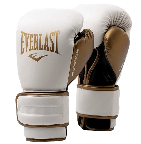 Guantes de Boxeo Everlast Powerlock Dorados y Blancos Guantes de Boxeo Everlast Powerlock Dorados y Blancos