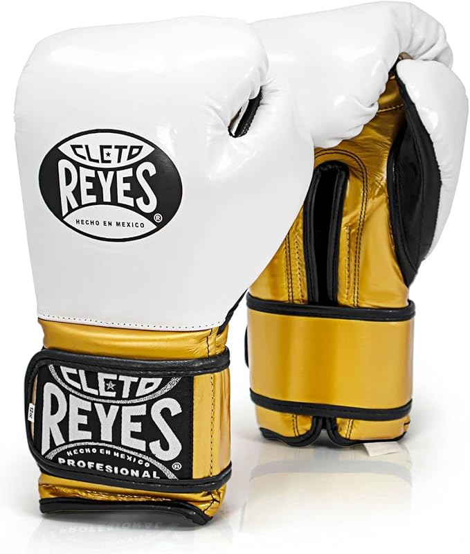guantes-boxeo-cleto-reyes-blanco Guantes de boxeo Cleto Reyes blancos y dorados<br />