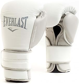 Guantes de Boxeo Everlast Powerlock2 Blanco y Gris Guantes de Boxeo Everlast Powerlock2 Blanco y Gris