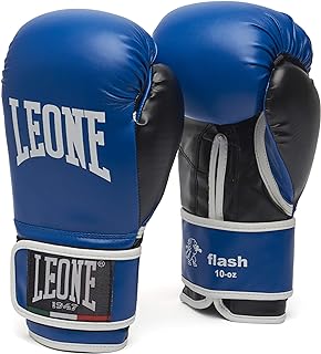 Guantes de Boxeo Leone Flash Azules y Negros Guantes de Boxeo Leone Flash Azules y Negros