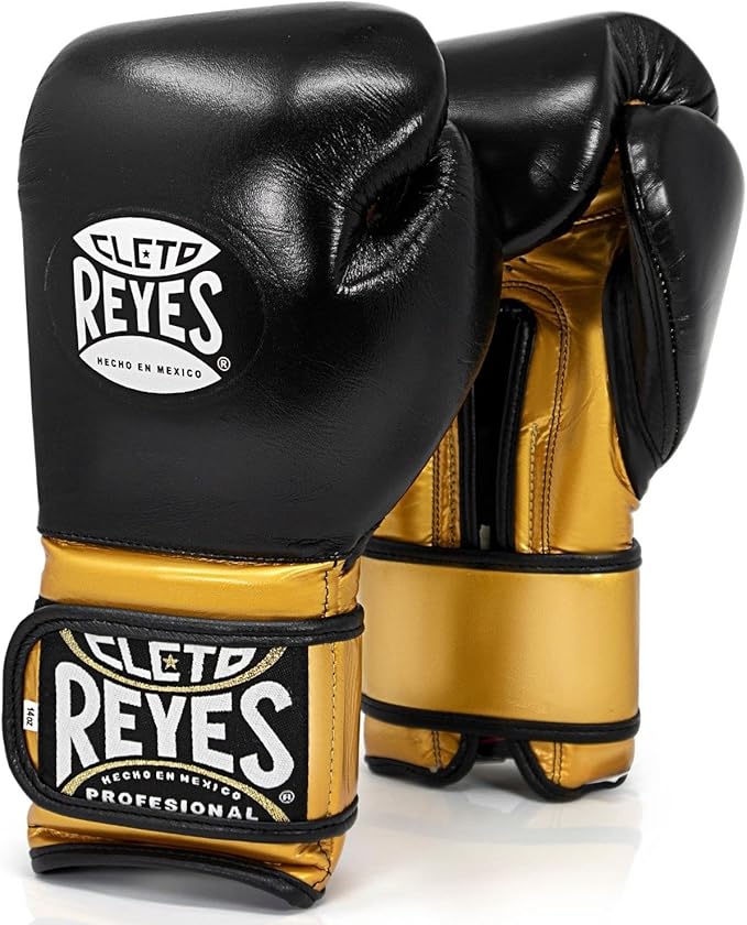 Guantes de Boxeo Cleto Reyes Negros y Dorados Guantes de boxeo Cleto Reyes negros y dorados