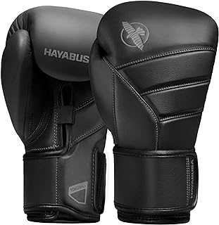 Guantes de Boxeo Hayabusa T3 de Cuero Negros Guantes de boxeo Hayabusa T3 de cuero de color negro sobre un fondo blanco.