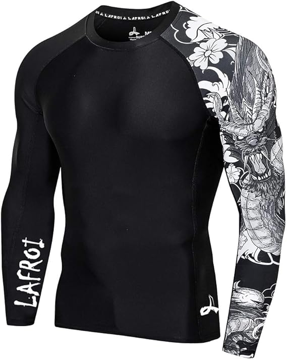 Camiseta de manga larga rashguard para grappling y no gi