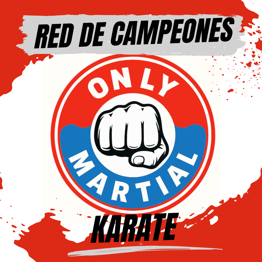 Banner de Karate de OnlyMartial con diseño tradicional, mostrando precisión, disciplina y técnica de combate a mano vacía.