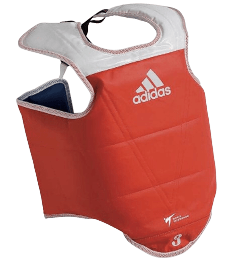 Peto de Taekwondo Adidas Rojo Peto rojo de taekwondo Adidas para entrenamiento y competición