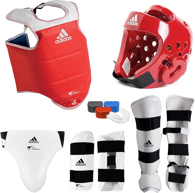 Kit completo de protecciones para taekwondo Kit de protecciones de taekwondo para entrenamiento y combate